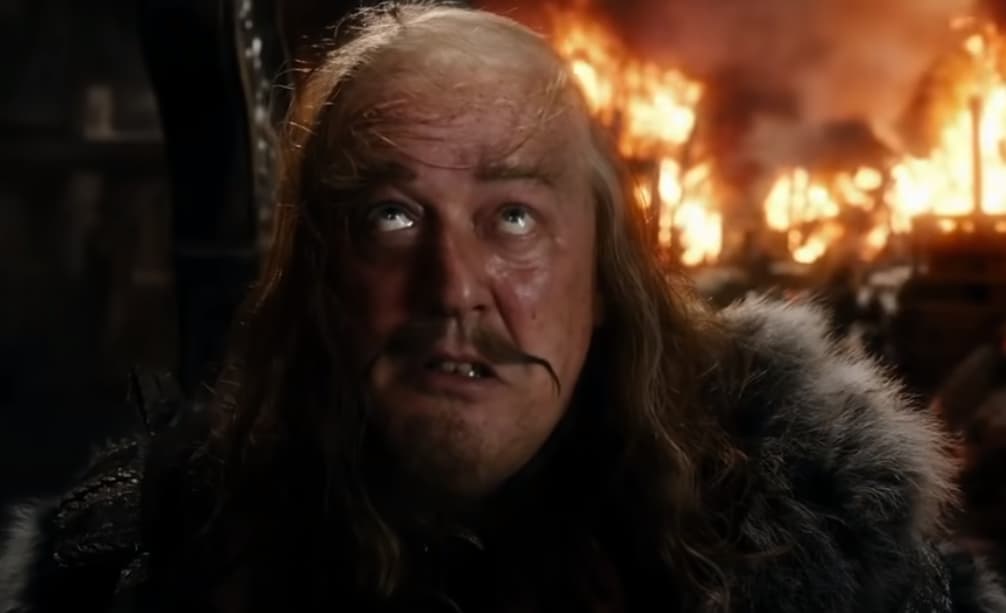 The Master of Lake-Town Got Squashed With His Gold In 'The Hobbit: The Battle of the Five Armies' 