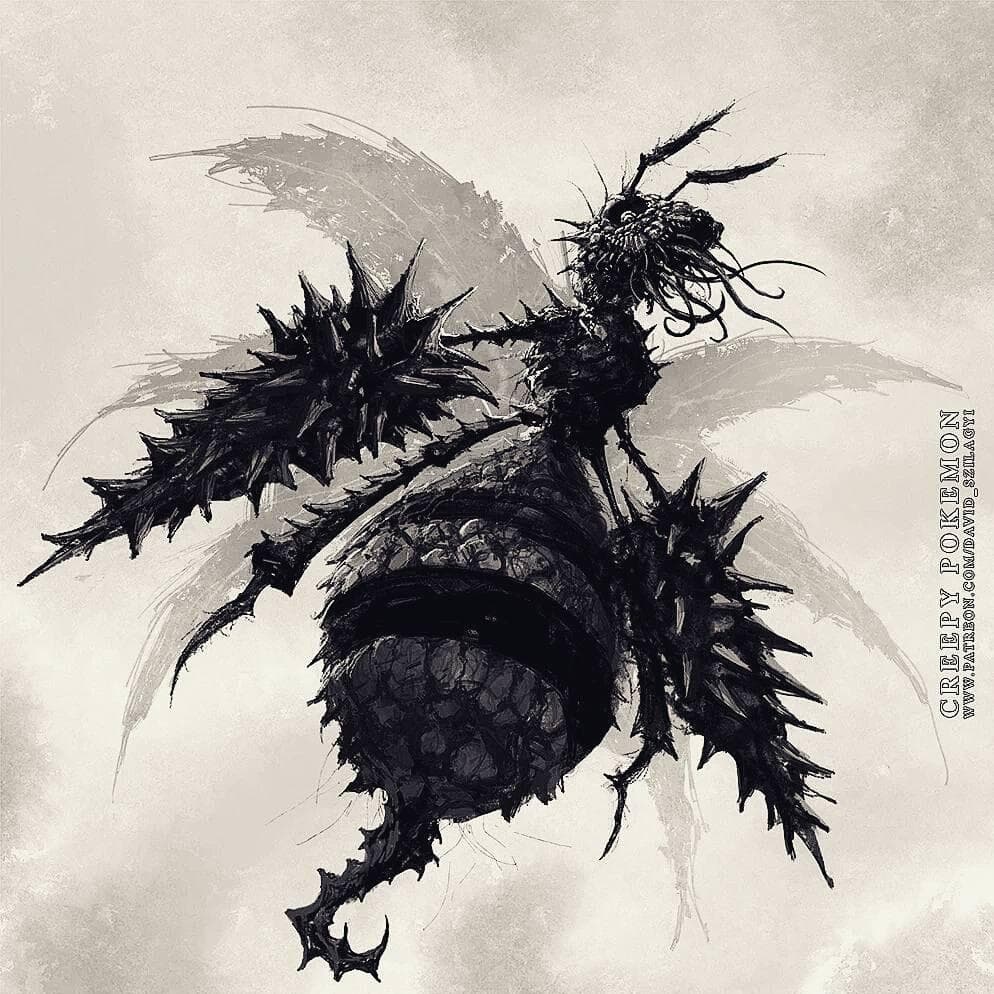 David Szilagyi Draws Pokemon as Terrifying Monsters