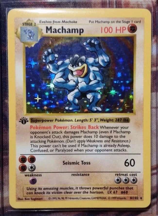 Holographic Shadowless First Edition Machamp