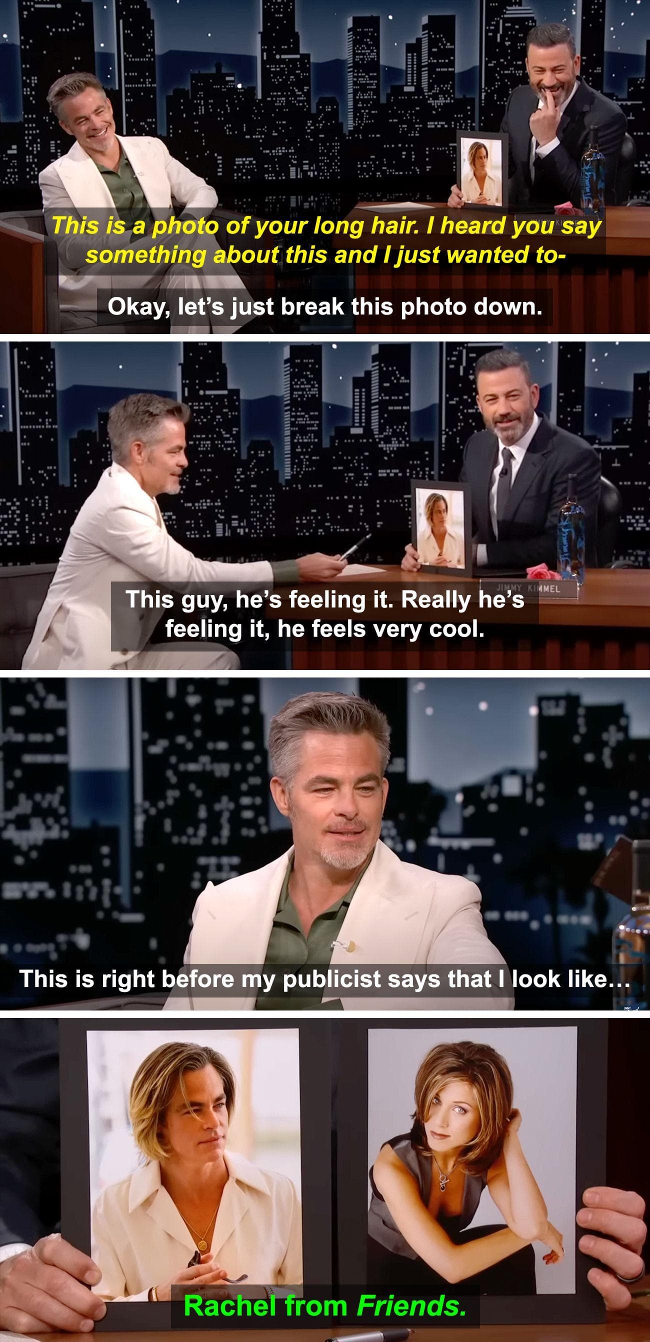 Chris Pine Cut His Hair So He Wouldn’t Look Like Rachel from Friends