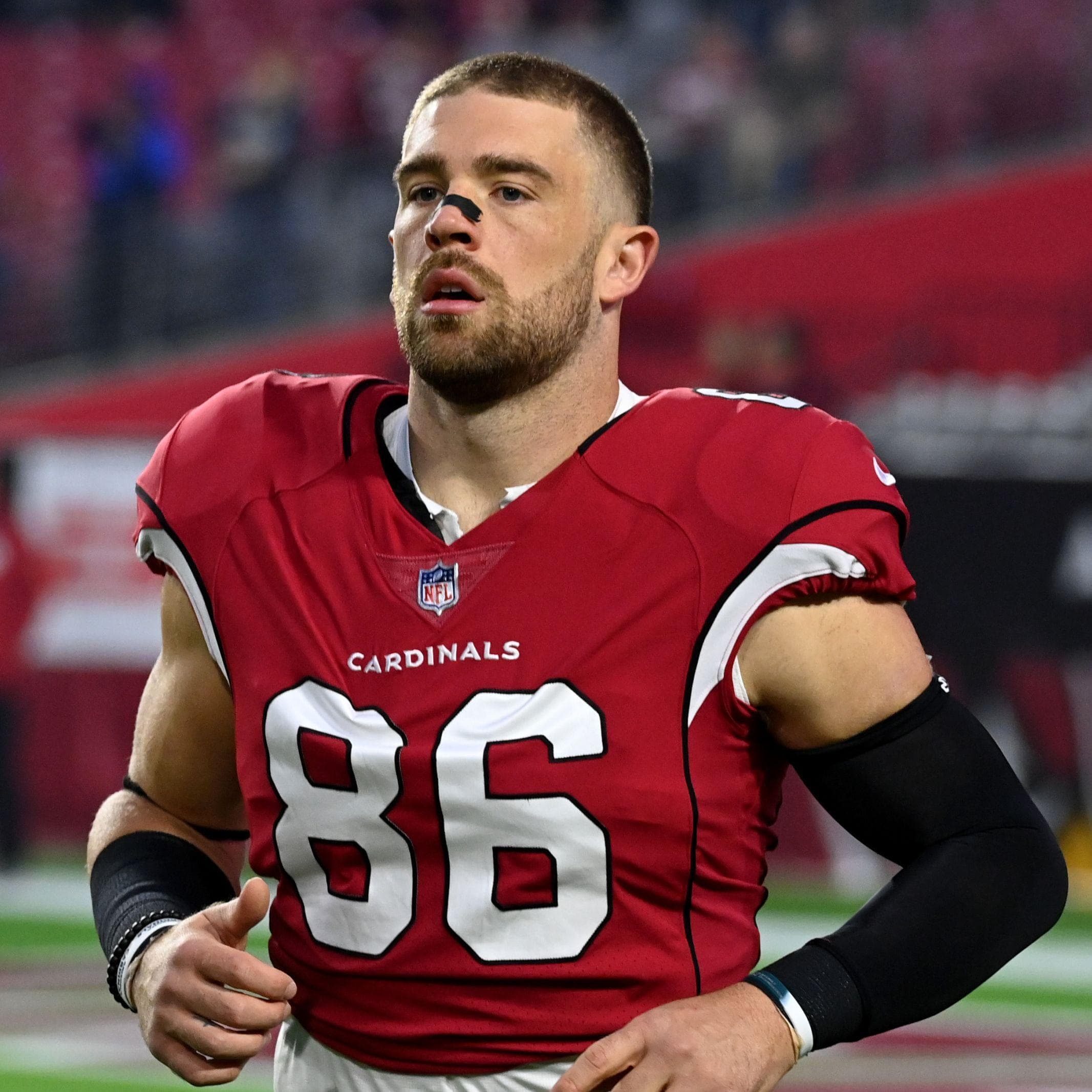 Arizona Cardinals tight end Zach Ertz showcases his Super Bowl LII