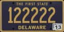 Delaware on Random State License Plate Designs