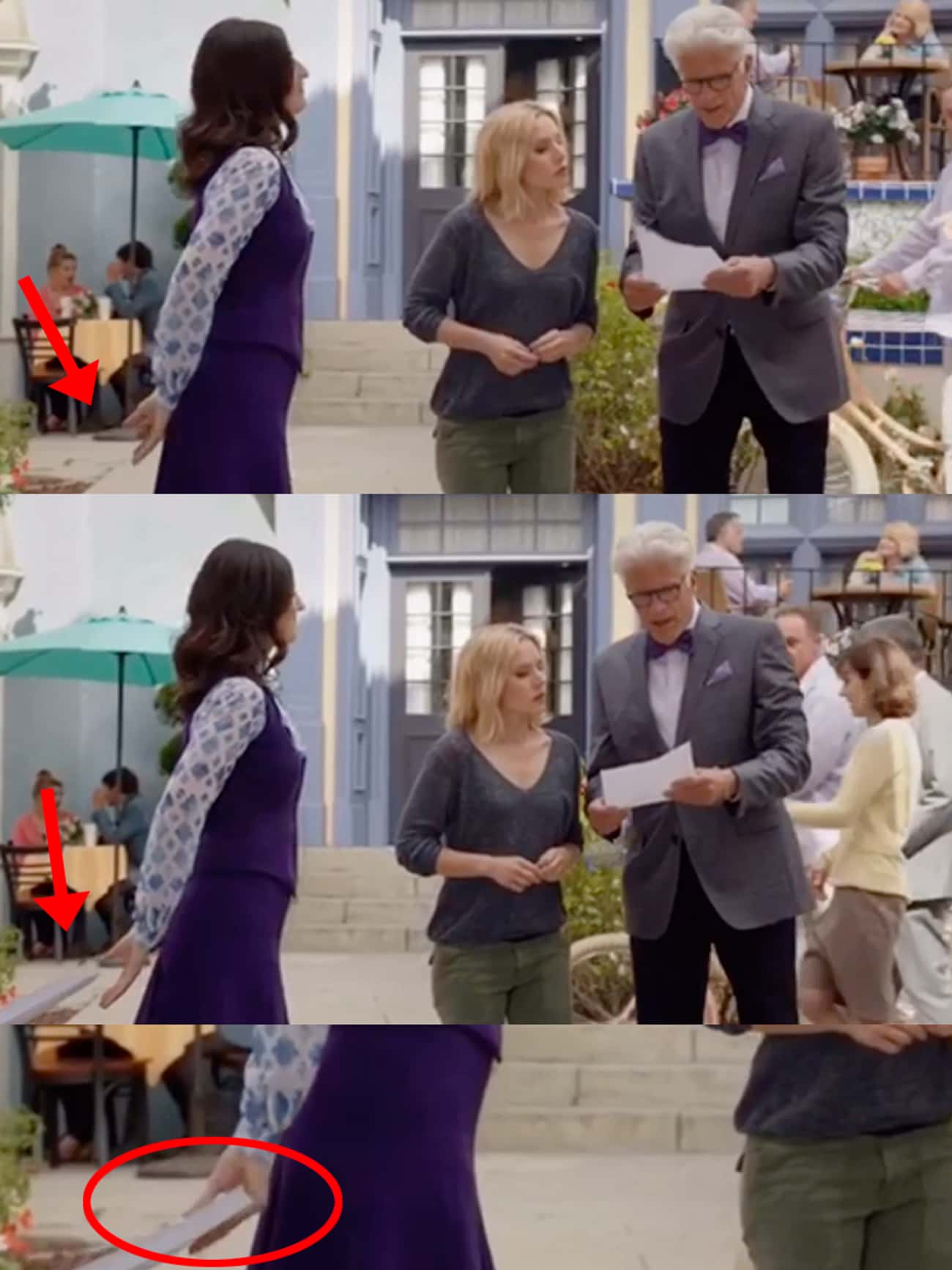 Janet Is Caught Getting Handed A Prop In 'The Good Place'