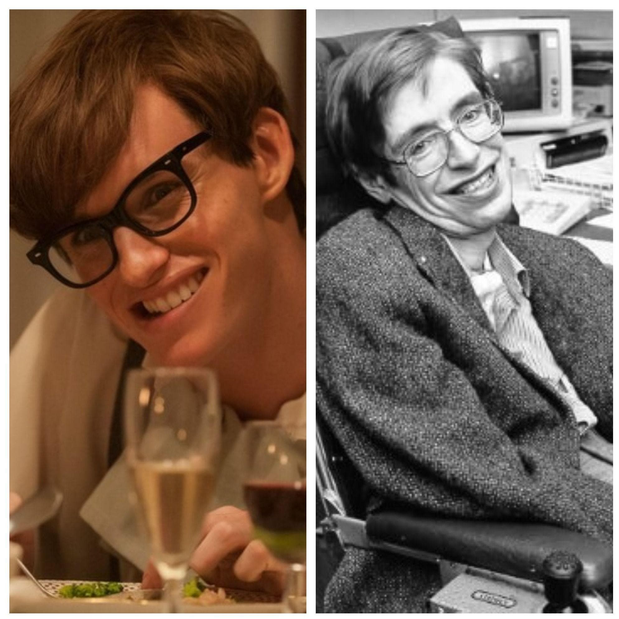 Eddie Redmayne Vs. Stephen Hawking In "The Theory Of Everything"