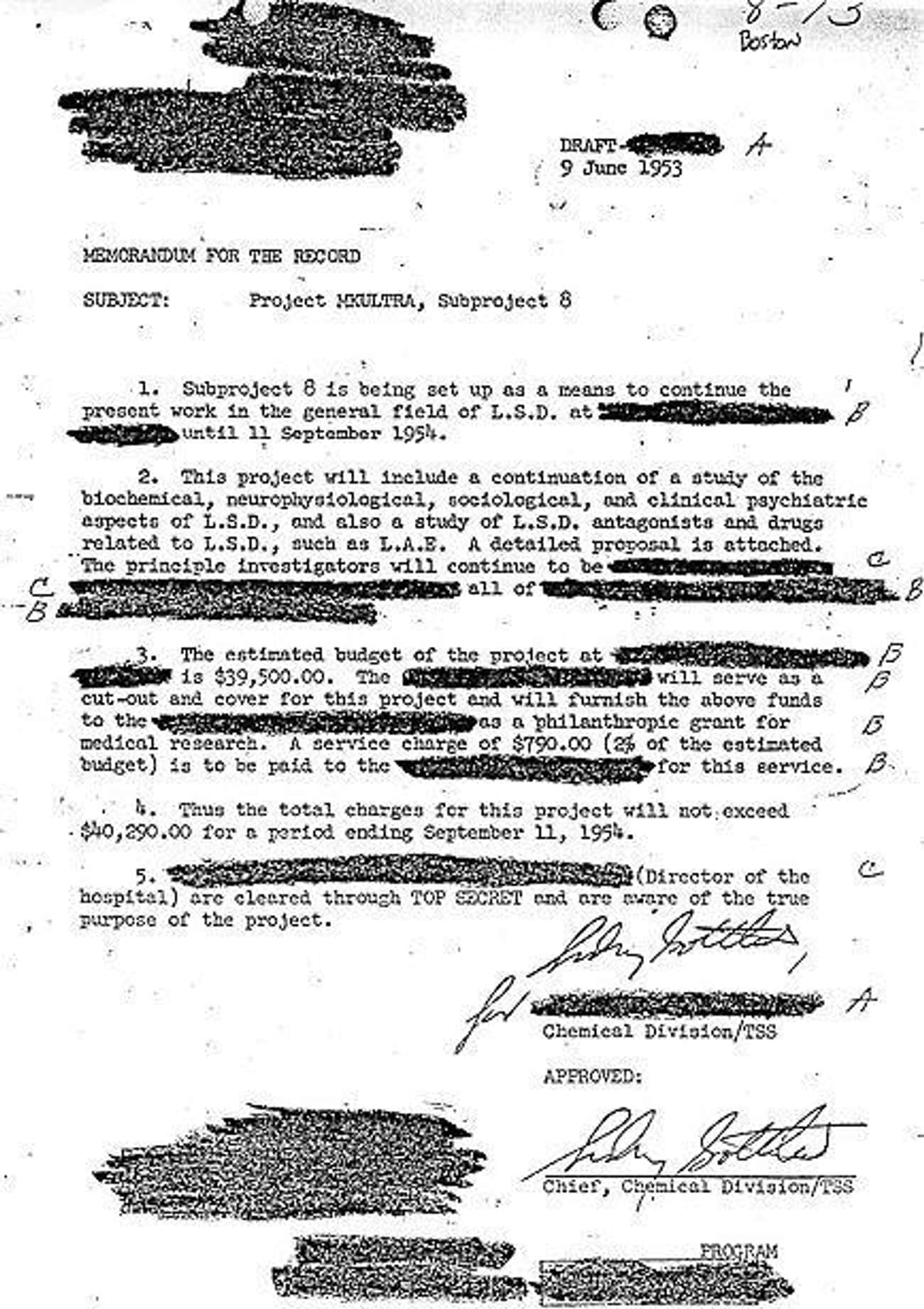 Project MKUltra, Subproject 68 Involved Child Abuse