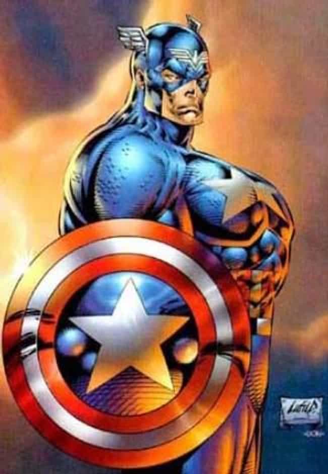 Image result for classic liefeld captain america cover
