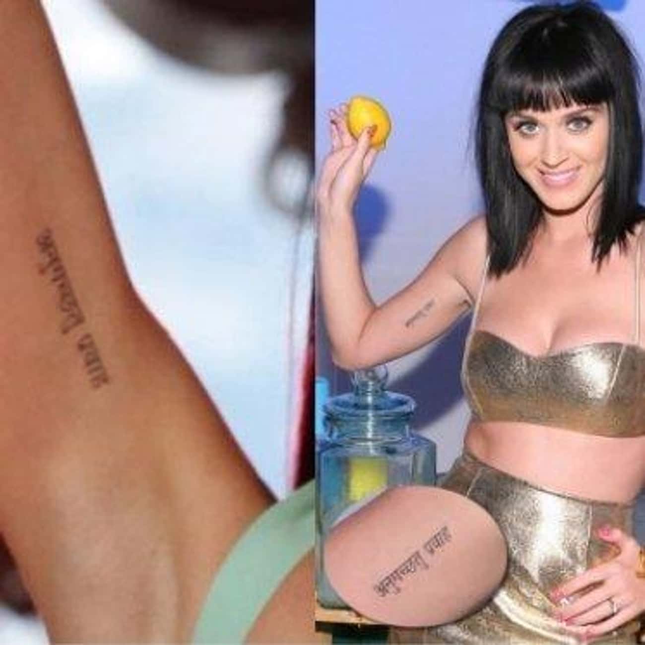 Katy Perry's Sanskrit Tattoo