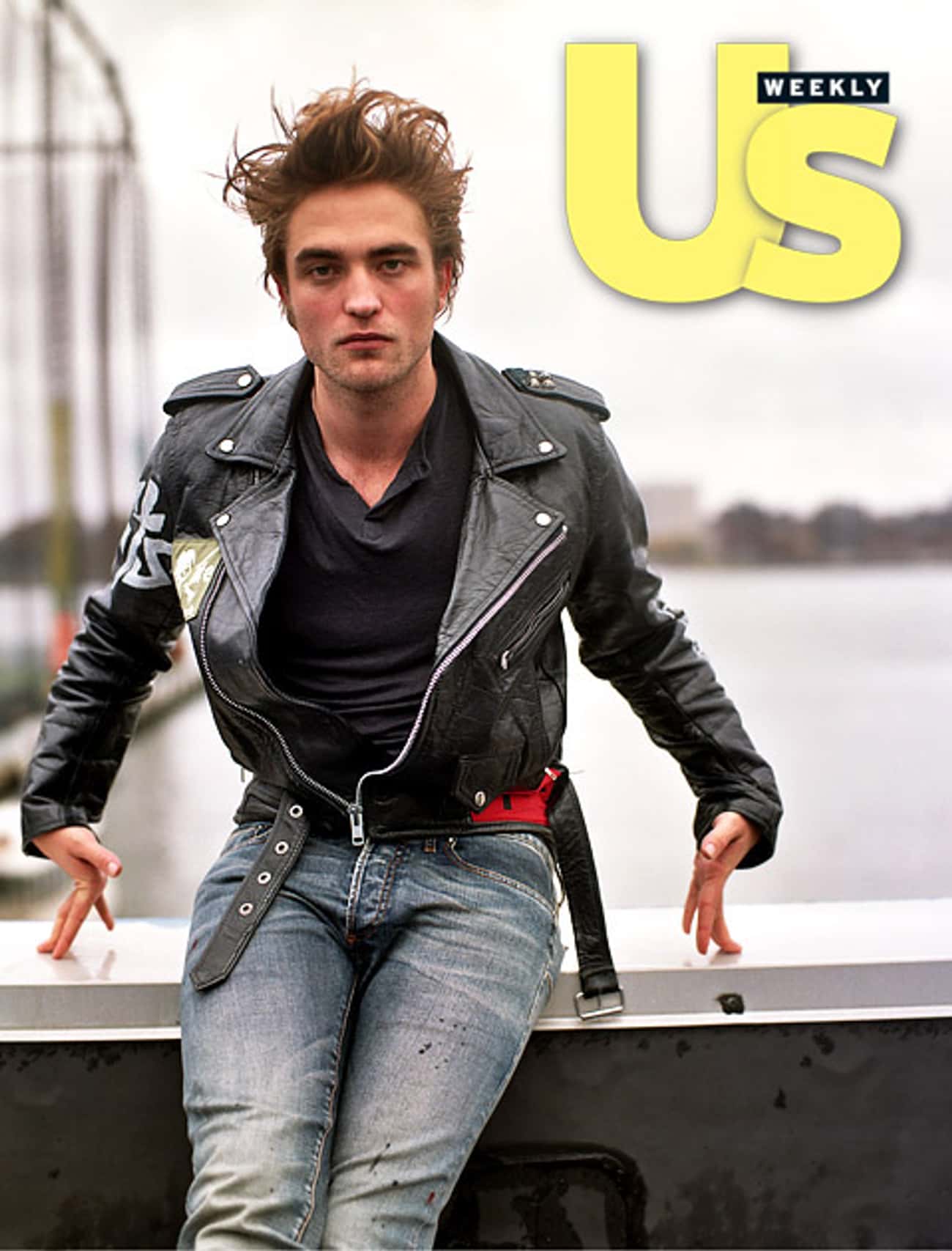 Robert Pattinson in Leather Belted Jacket