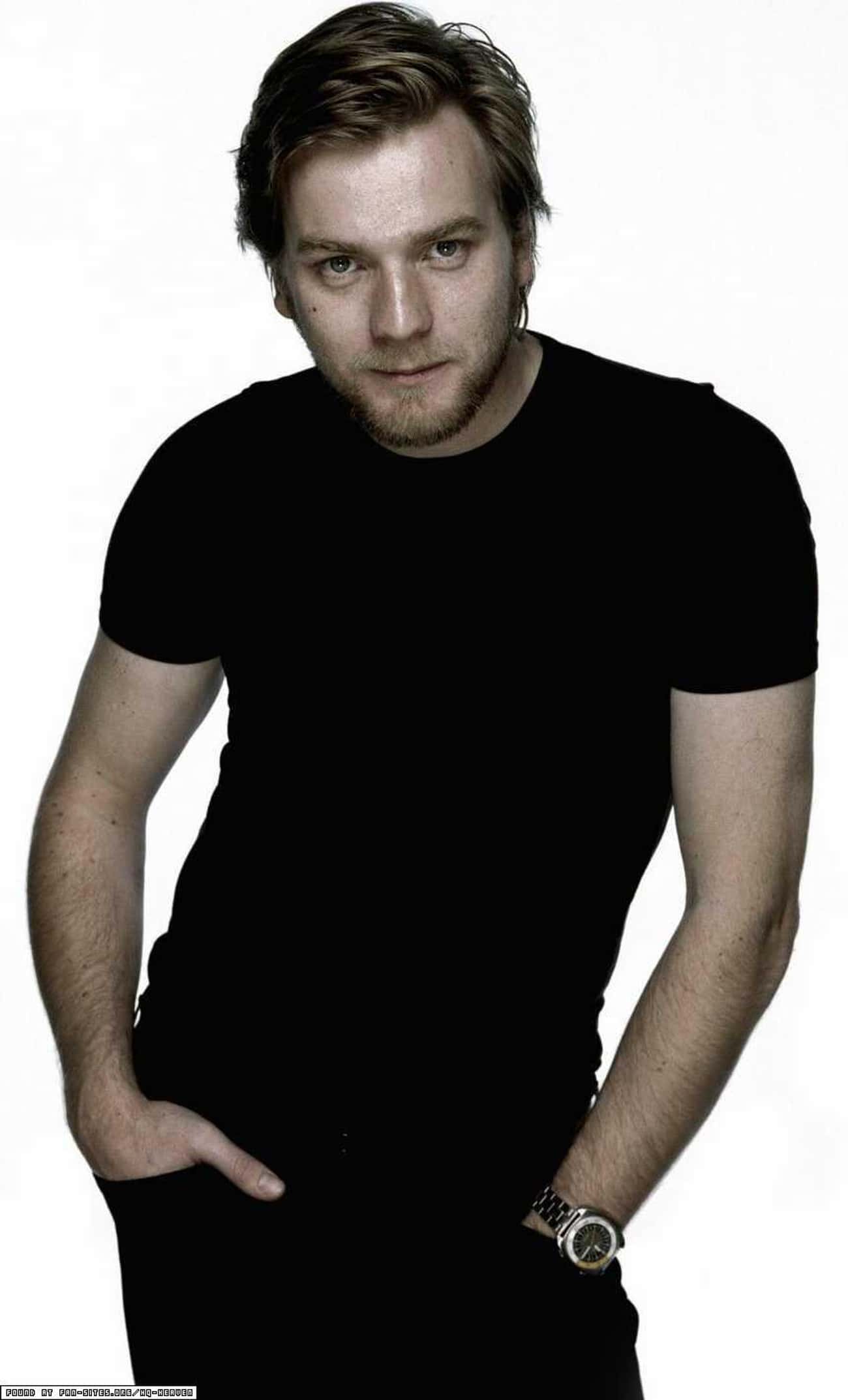 Ewan McGregor in Black Slim Fit Shirt