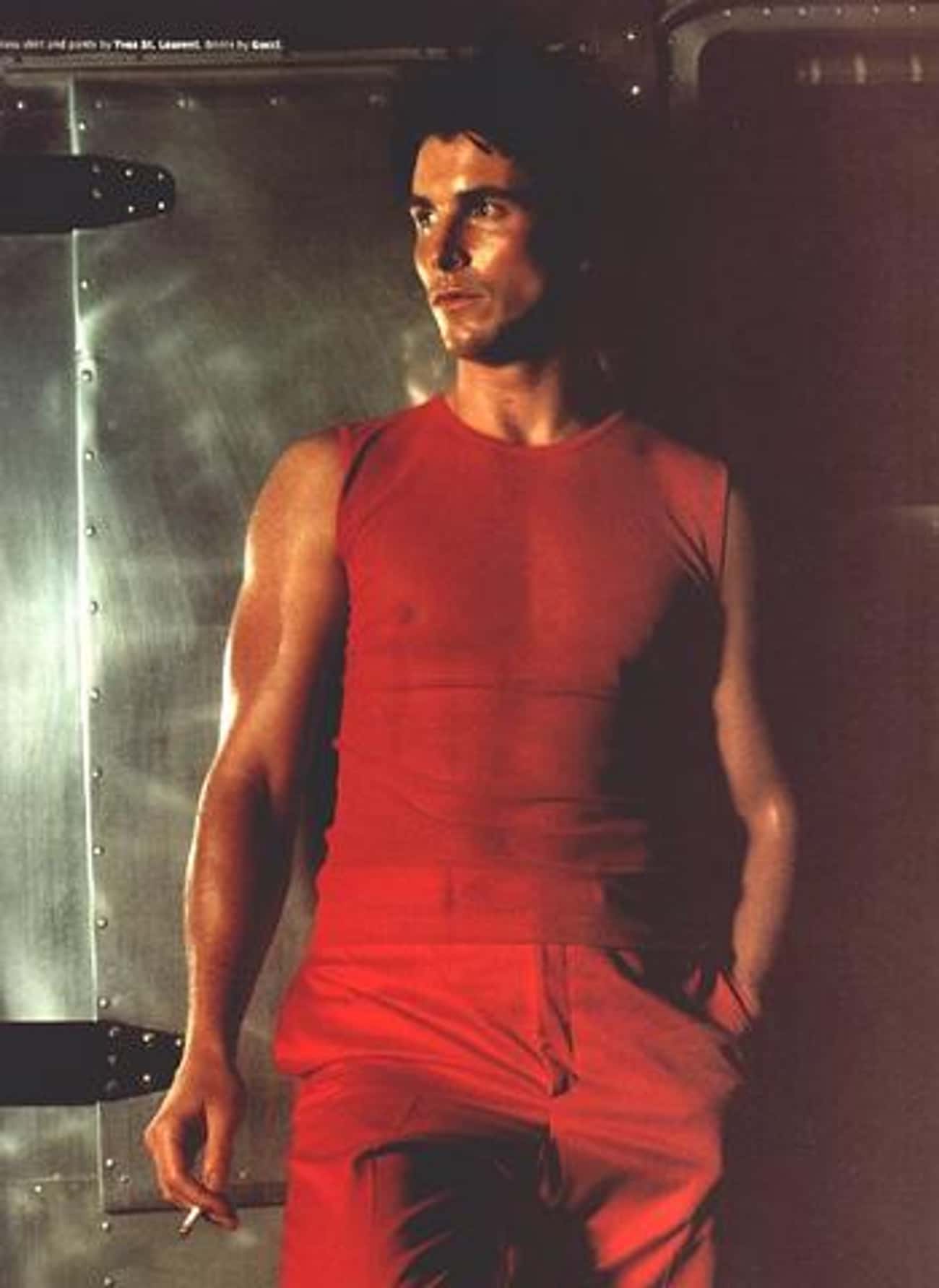 Christian Bale in Red Rib Vest