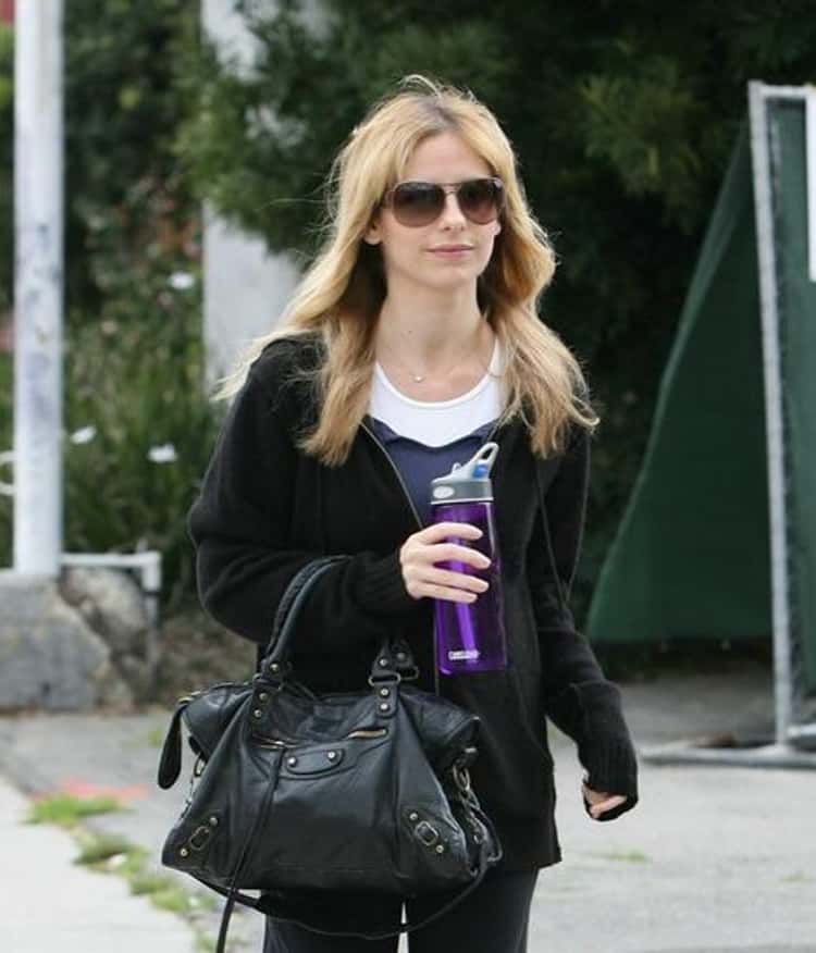 Rosie Huntington W with a City Balenciaga bag