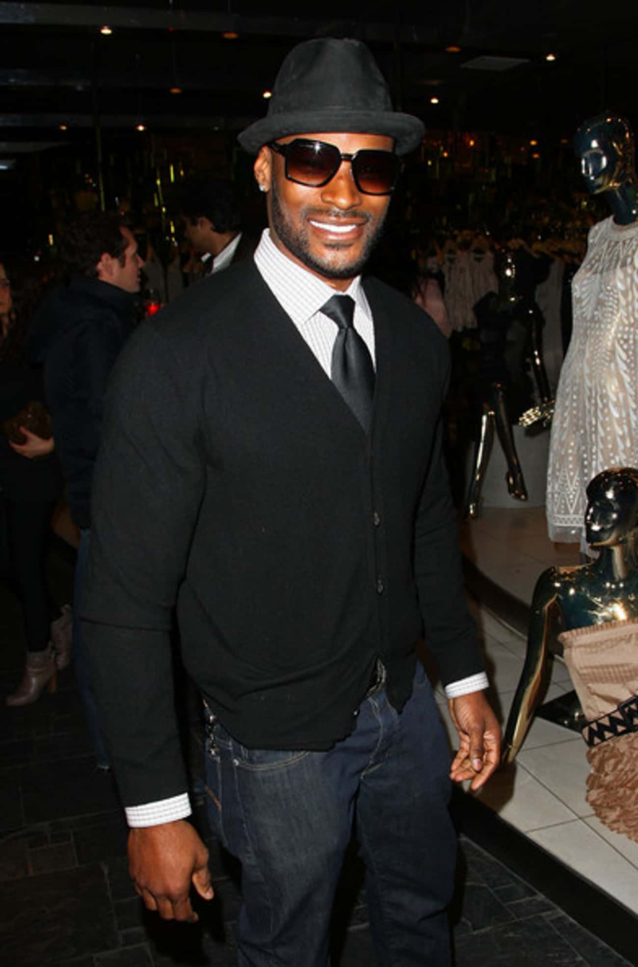 Tyson Beckford in Blazer with Stripes Long Sleeve