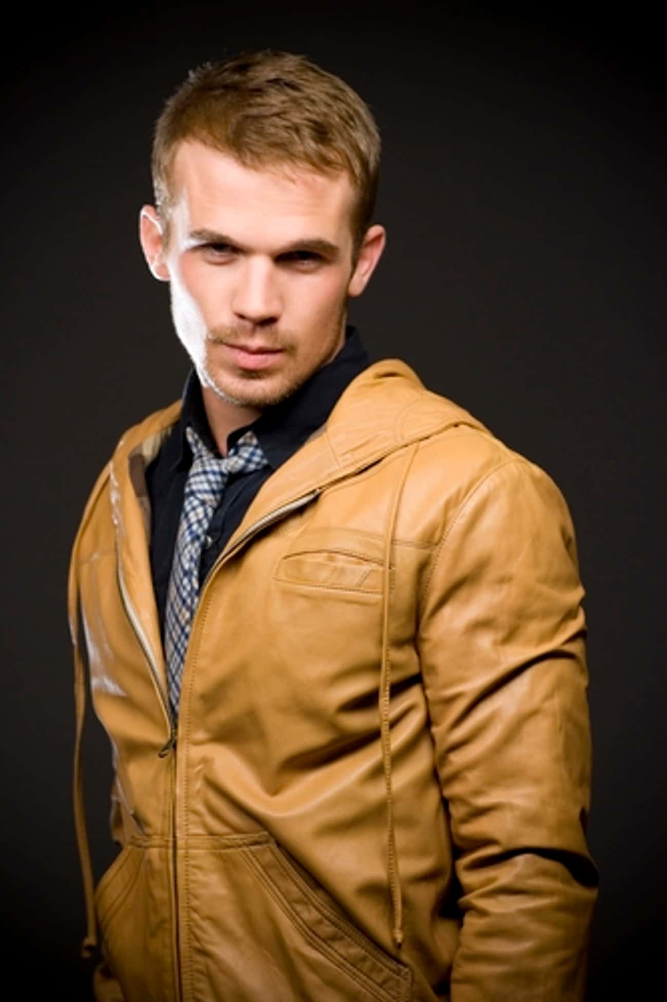 Cam Gigandet in Leather Hoody Jacket