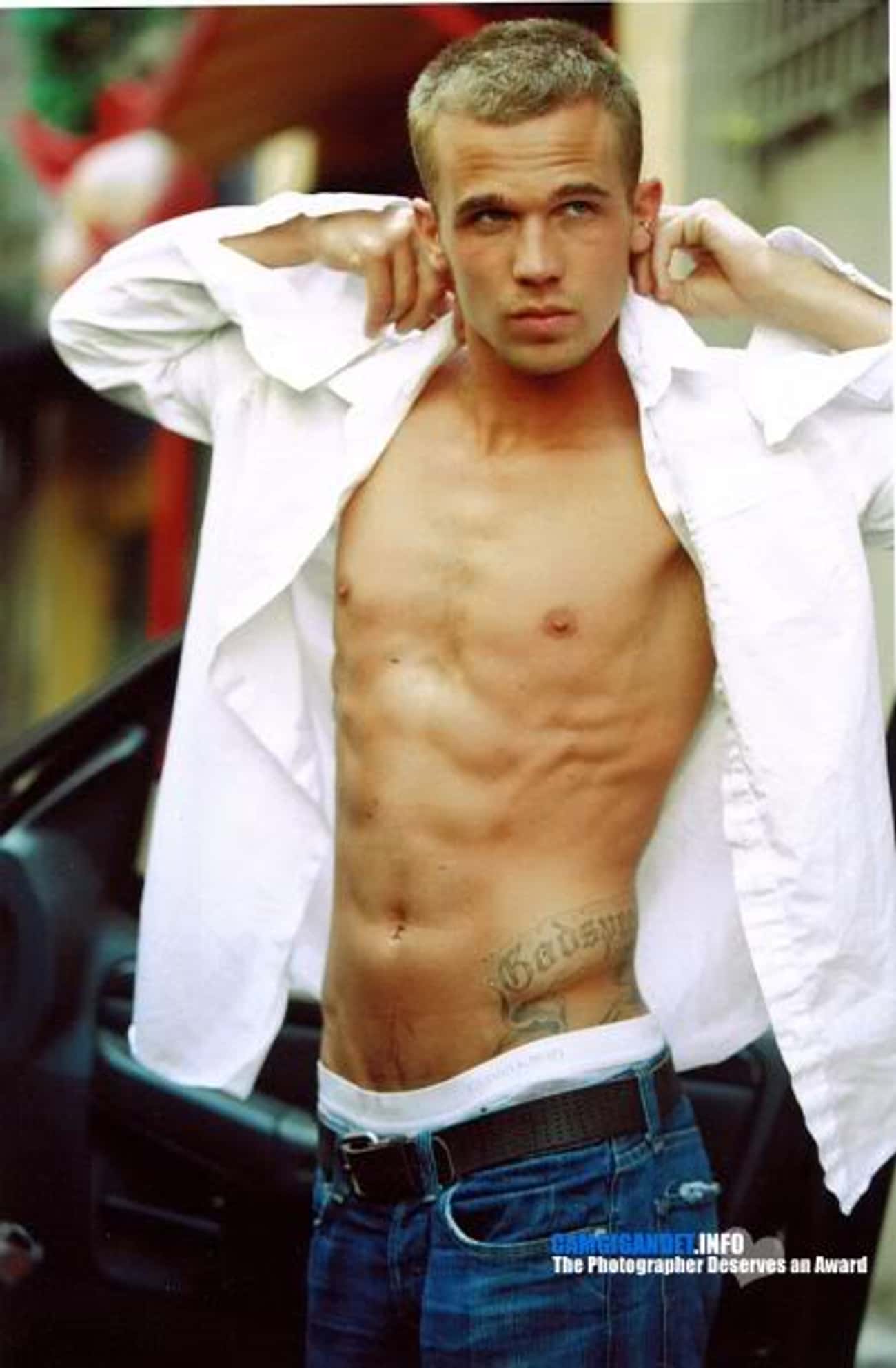 Cam Gigandet in White Uniform with Low Waist Jeans