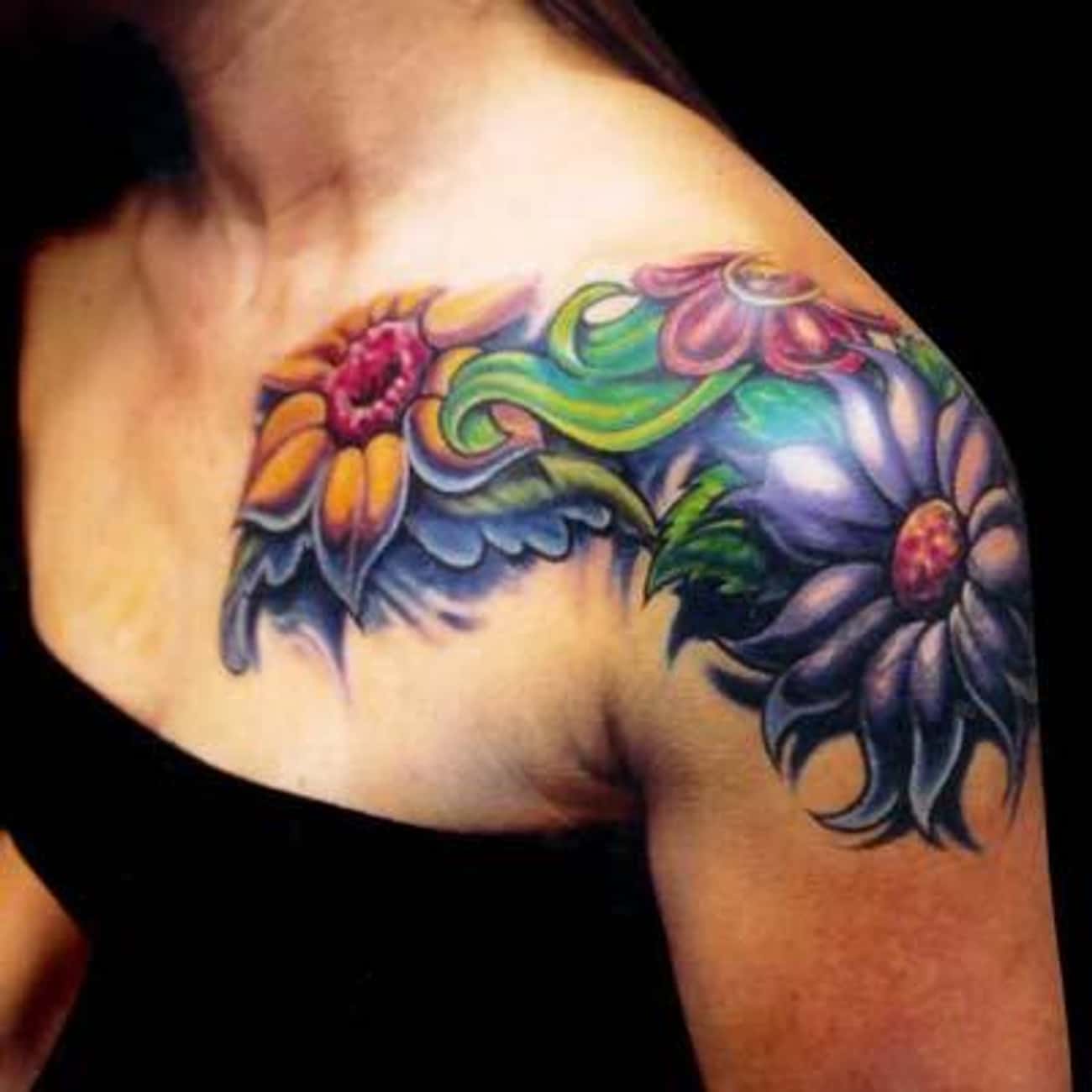 Flower Shoulder Tattoos