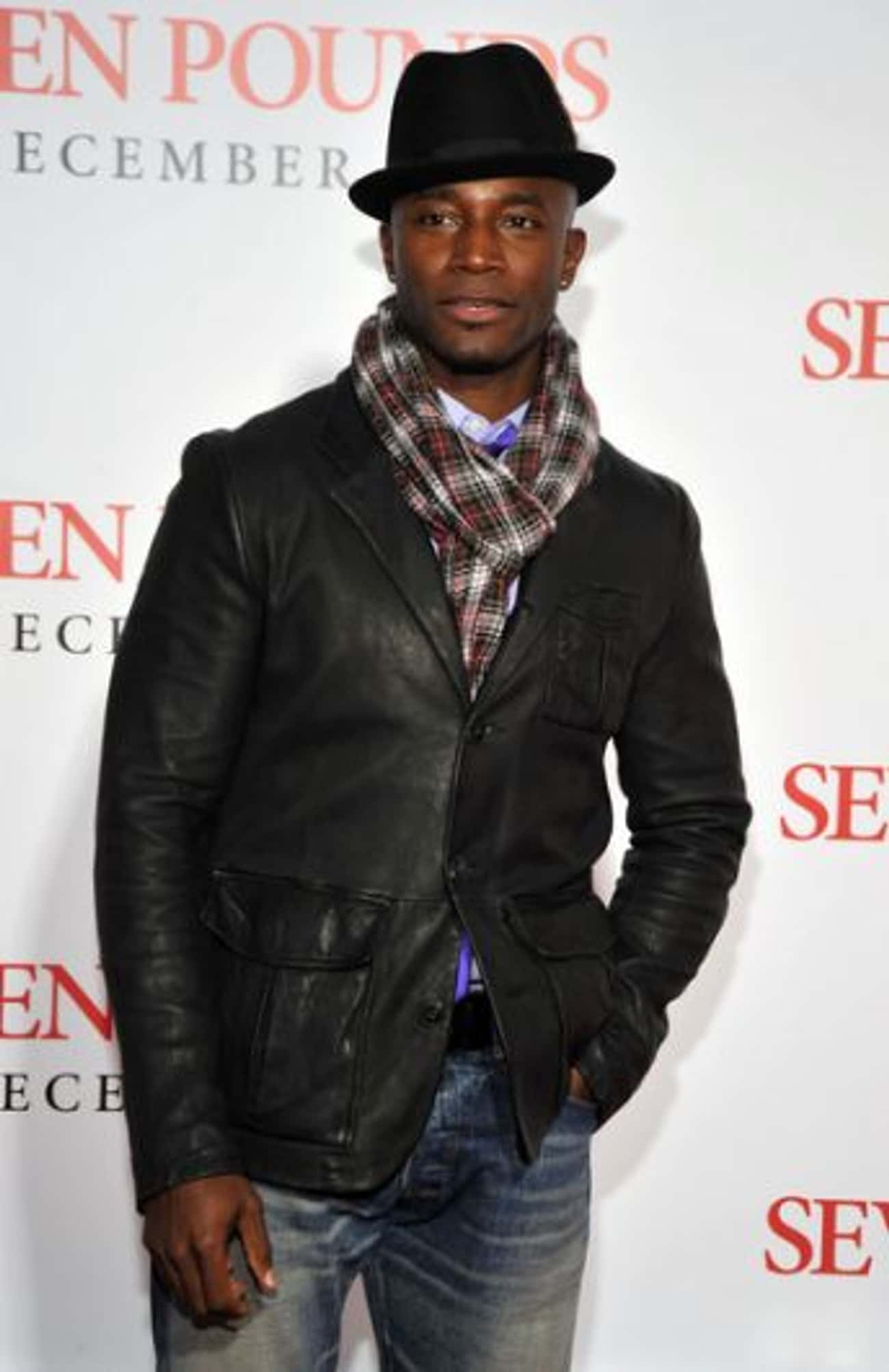 Taye Diggs in Leather Jacket with 3 Pockets