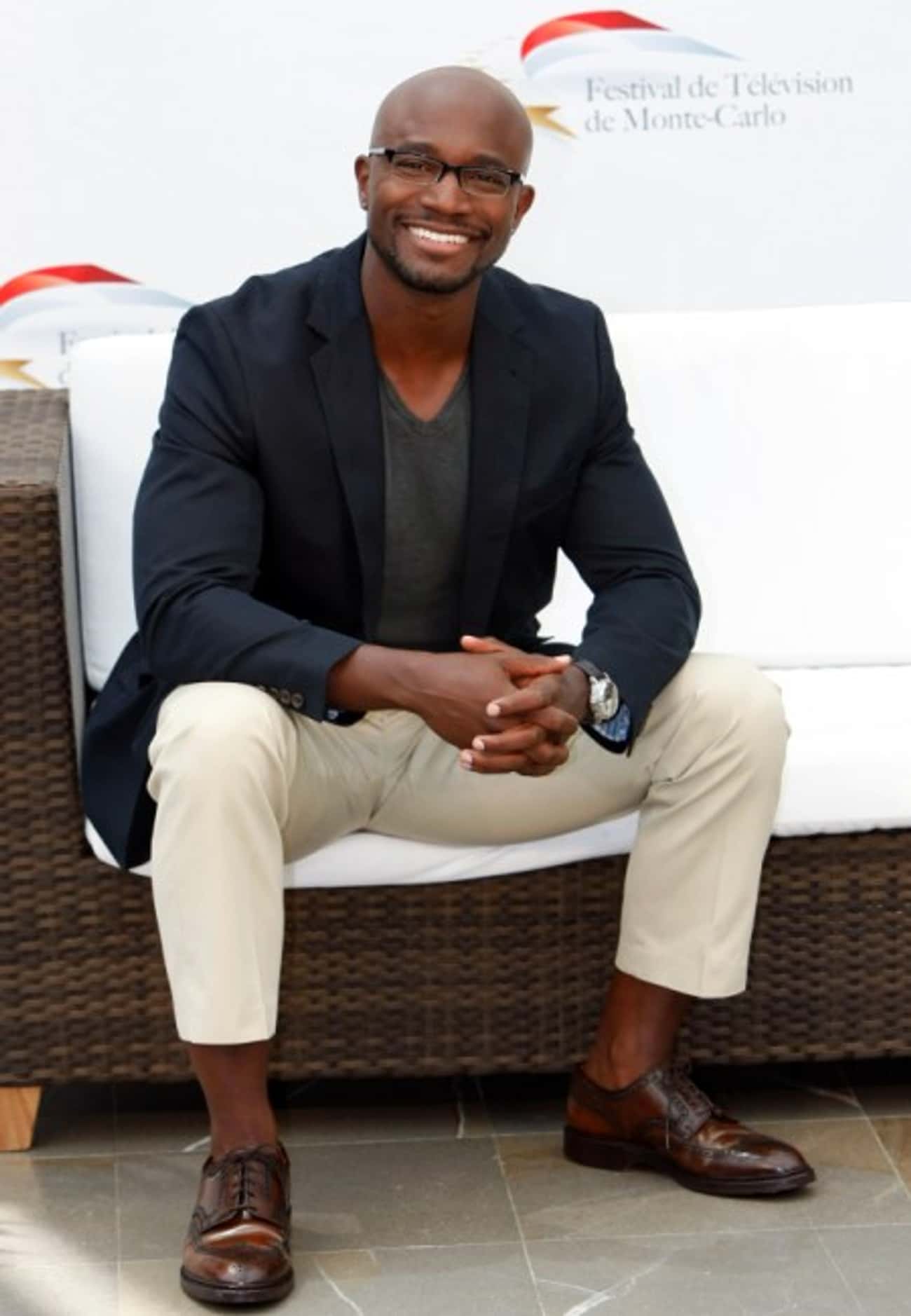 Taye Diggs in Charcoal Trimmed Blazer