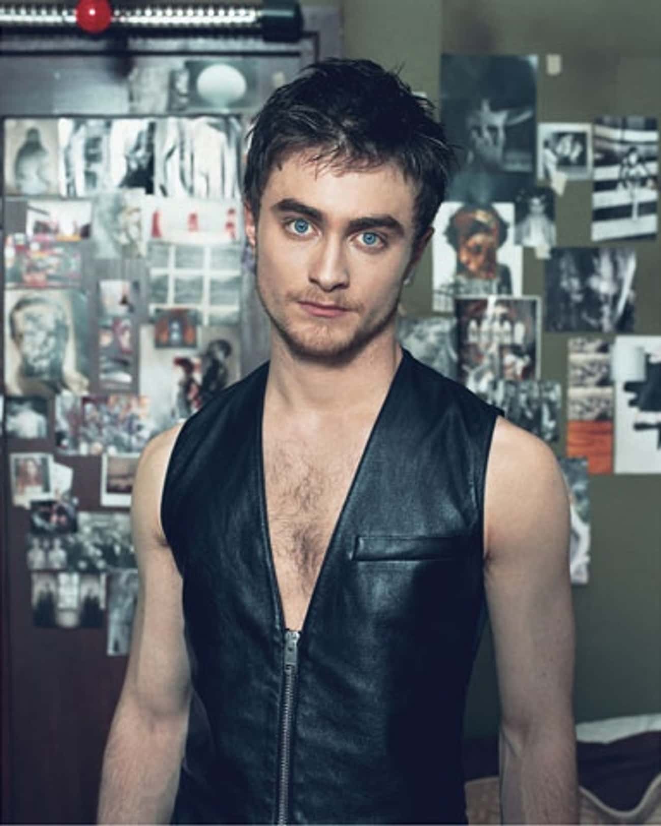 Daniel Radcliffe in Zip Through Leather Vest
