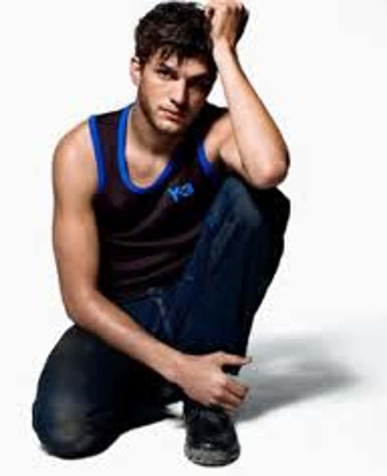 Ashton Kutcher in K3 Vest with Straight Jeans