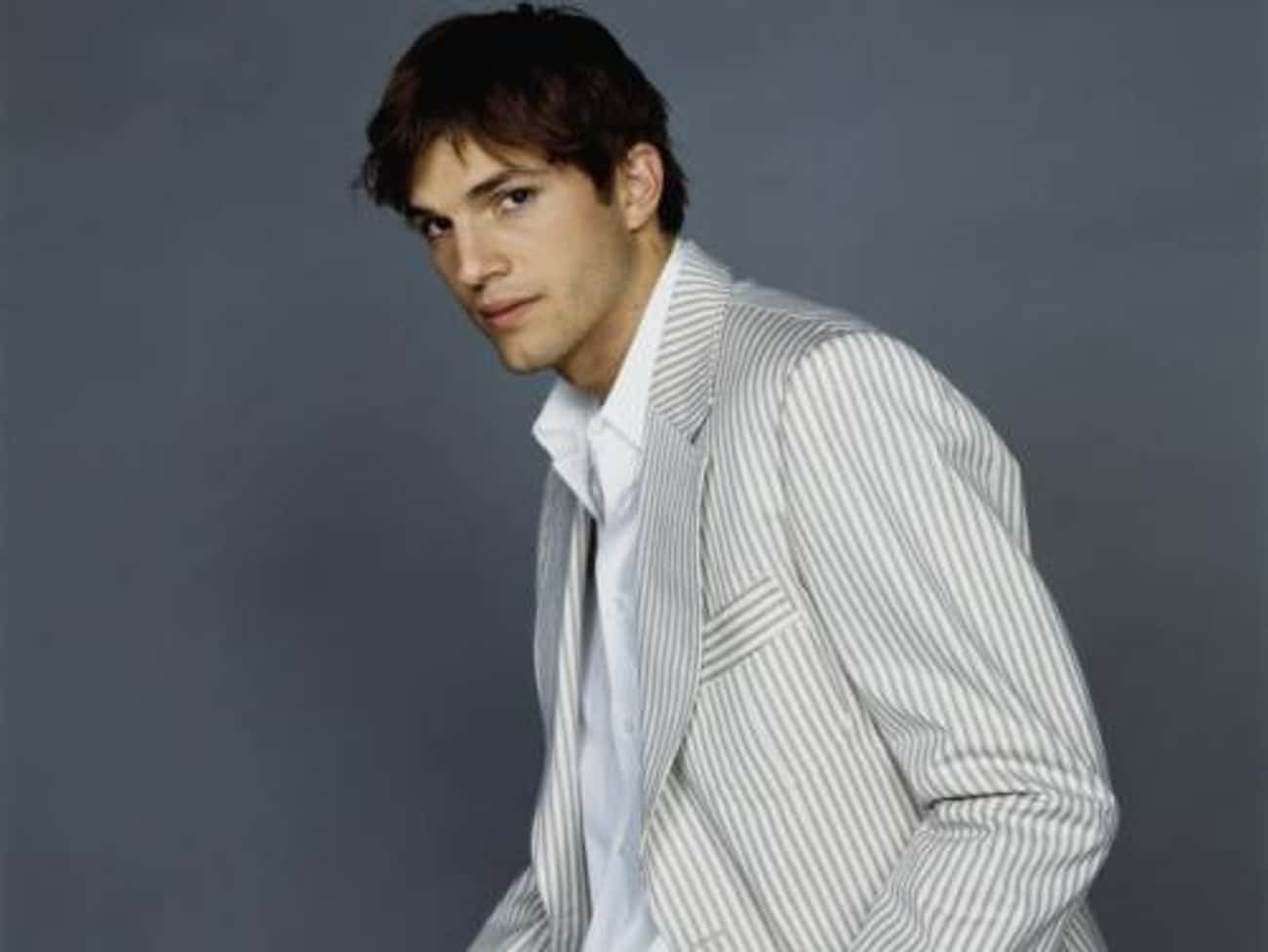Ashton Kutcher in Stripes Boyfriend Blazer