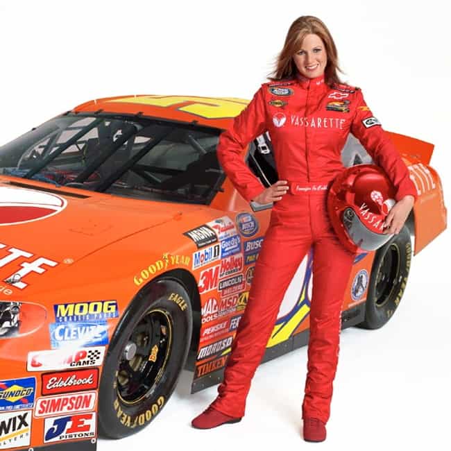 Jennifer Jo Cobb in Red Vassarette Racer Suit