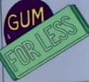 Gum For Less on Random Funniest Business Names On 'The Simpsons'
