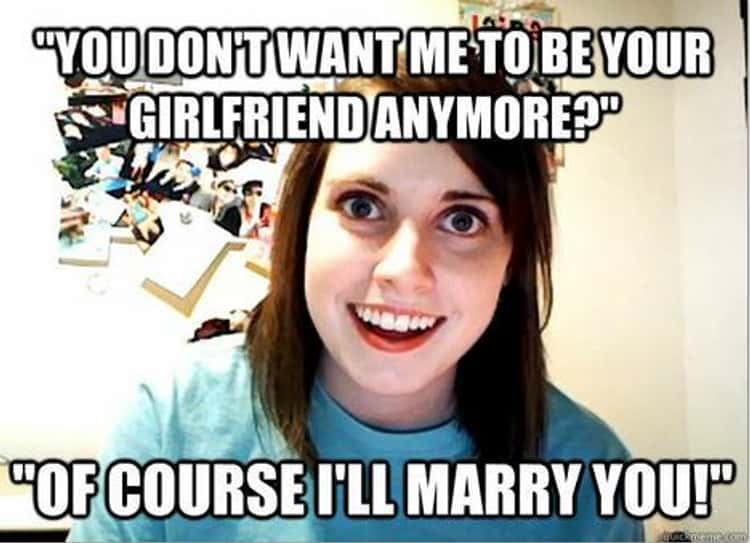 overly attached girlfriend meme texting