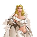 Emma Frost in Large Cape with Cropped Corset on Random Sexy Emma Frost Pictures