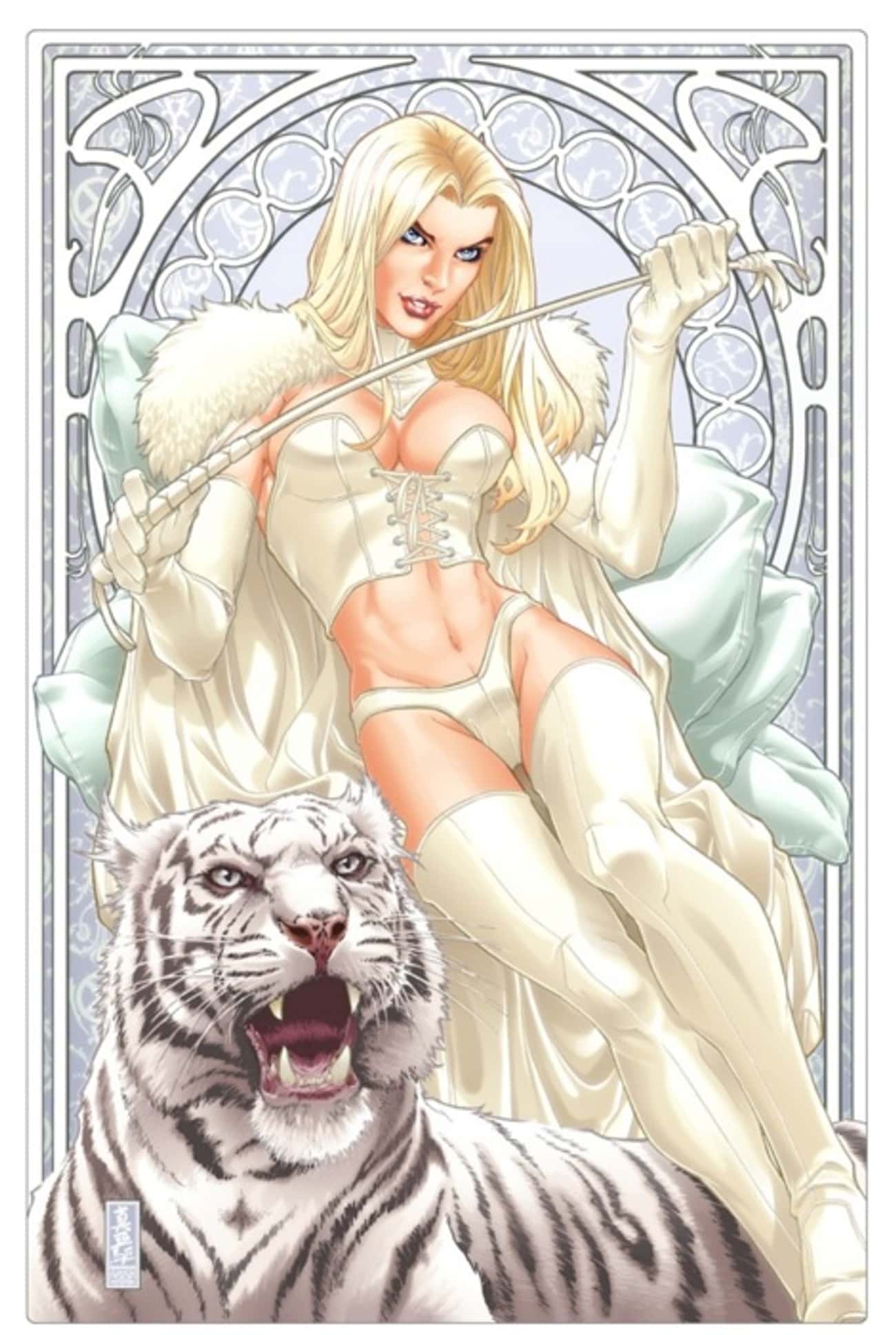 Emma Frost in White Original Outfit