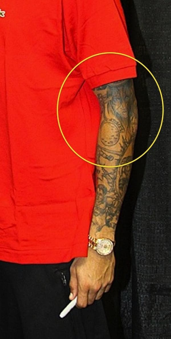 Chris Brown Tattoos | List of Chris Brown Tattoo Designs, image size:710x1406