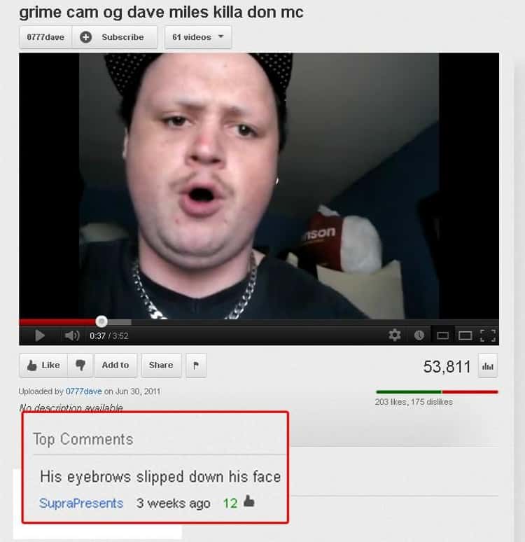 A Random Collection of 20 Hilarious YouTube Comments