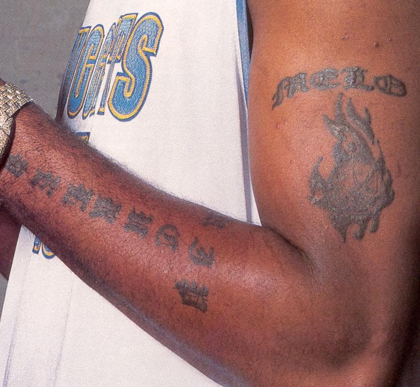 carmelo anthony tattoos on his arms