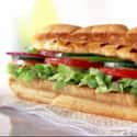 Subway 6" Over Roasted Ch... is listed (or ranked) 2 on the list The Healthiest Fast Food Choices in America