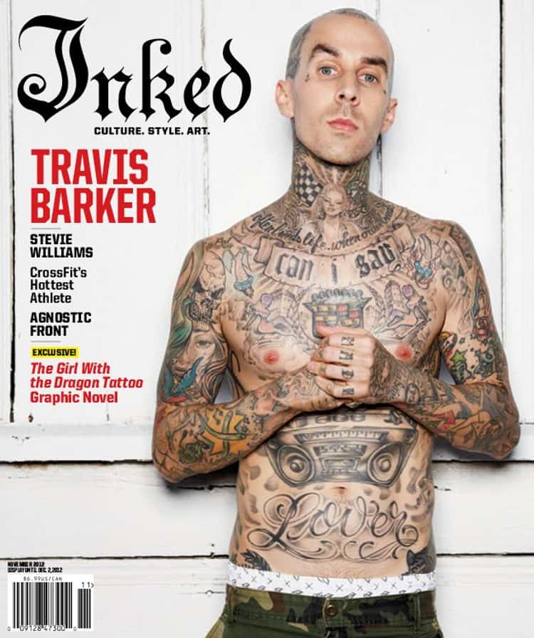 travis barker neck tattoos