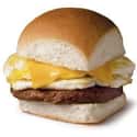 White Castle Sausage, Egg, Cheese On Slider Bun on Random Best Fast Food Breakfast Items