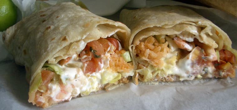 Taco Cabana Shrimp Tampico Burrito on Random Best Fast Food Burritos