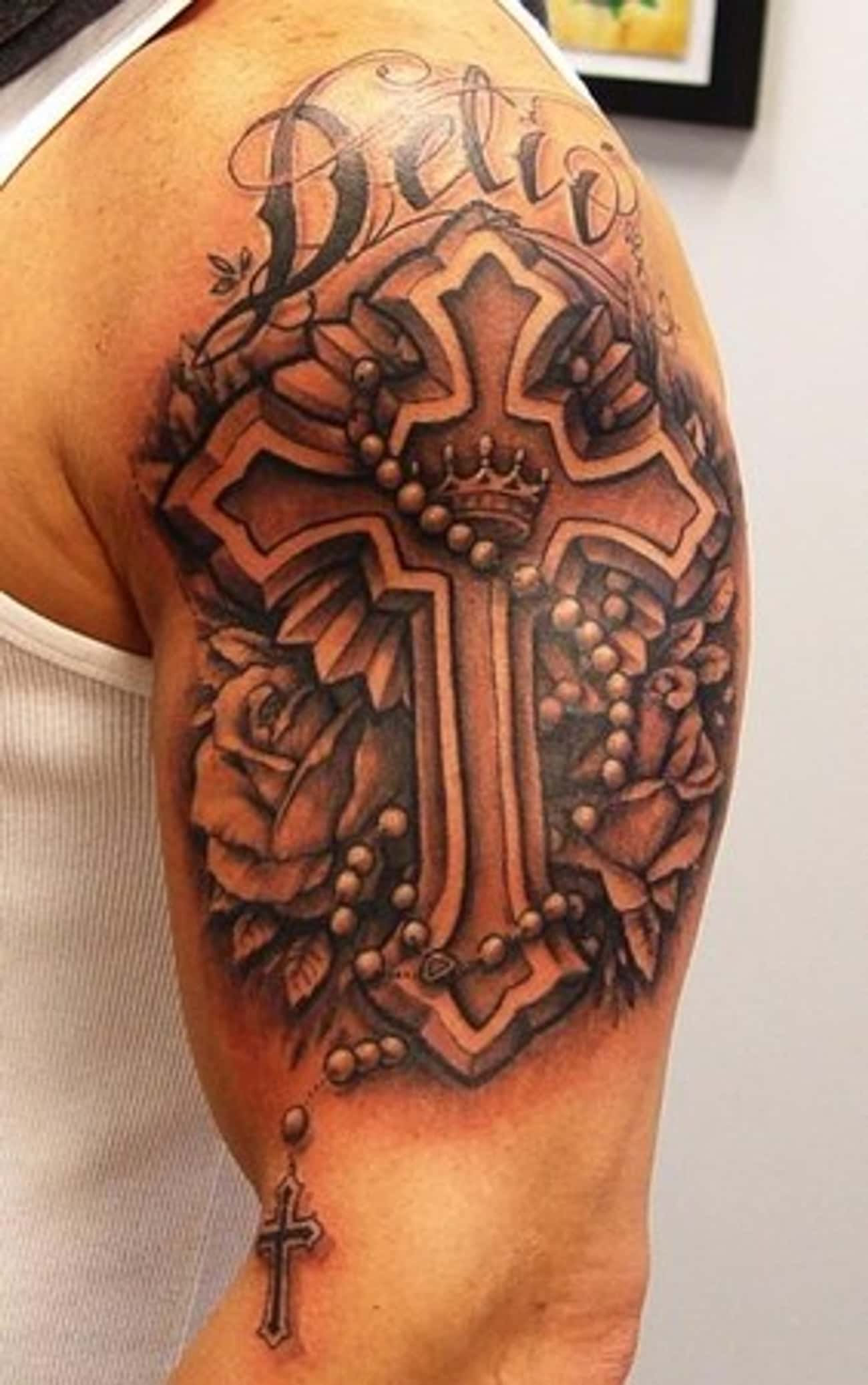 Cross Half Sleeve Tattoos