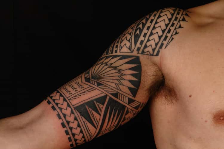 Men's half sleeve tattoo  Half sleeve tattoos designs, Cool half