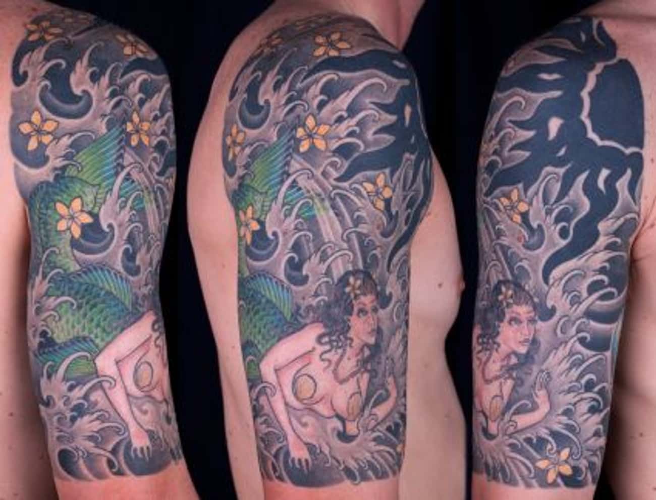Mermaid Half Sleeve Tattoos