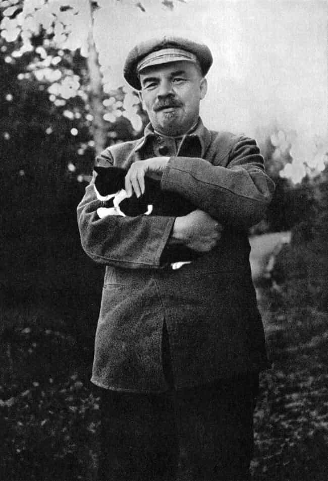 Vladimir Lenin Holding A Kitty