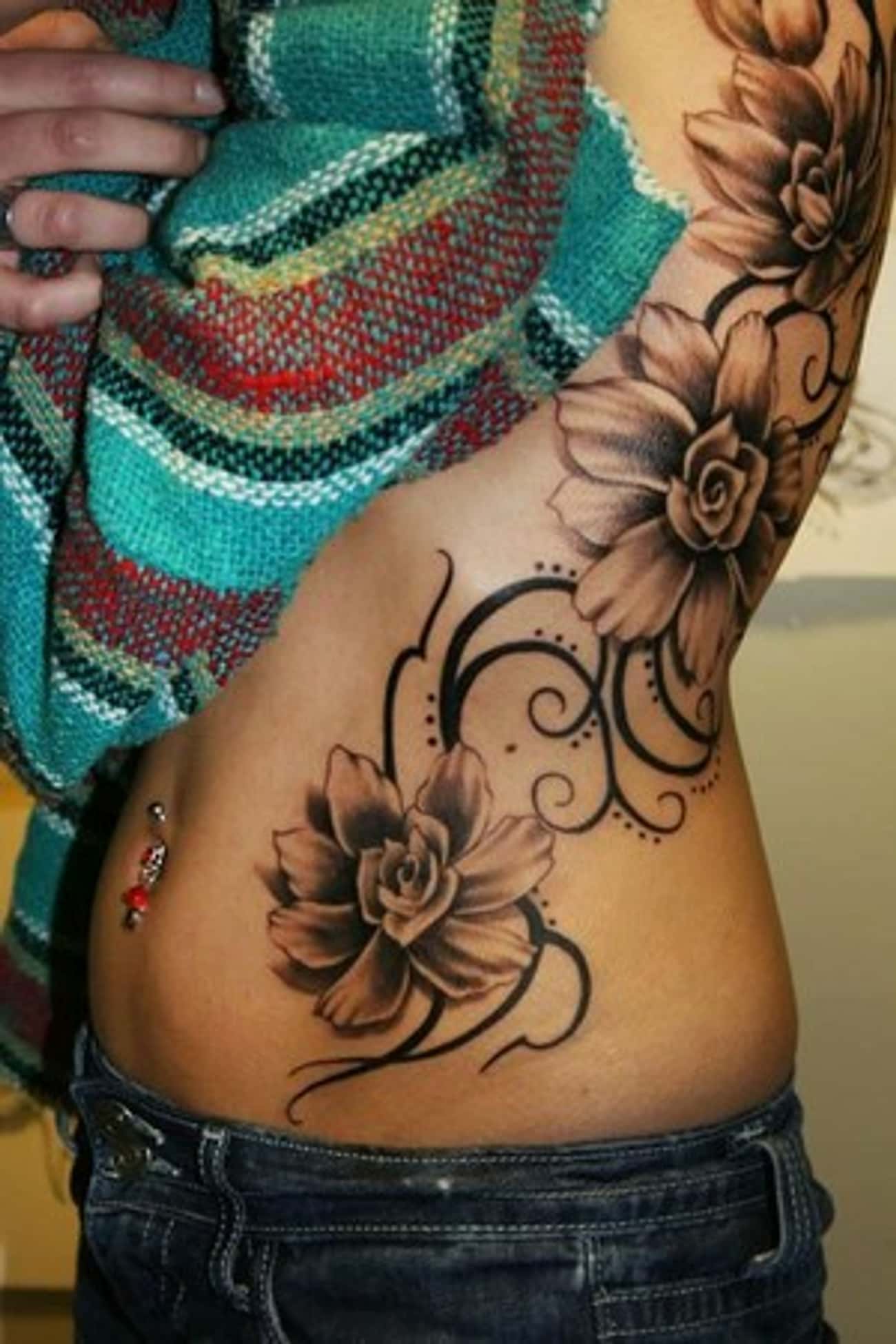 Swirl Flower Tattoos