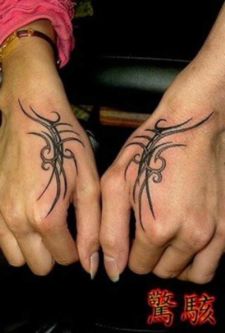 simple tribal tattoo designs for hand