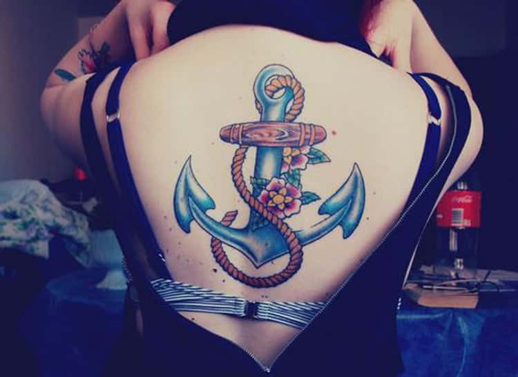 girly anchor tattoos meaning
