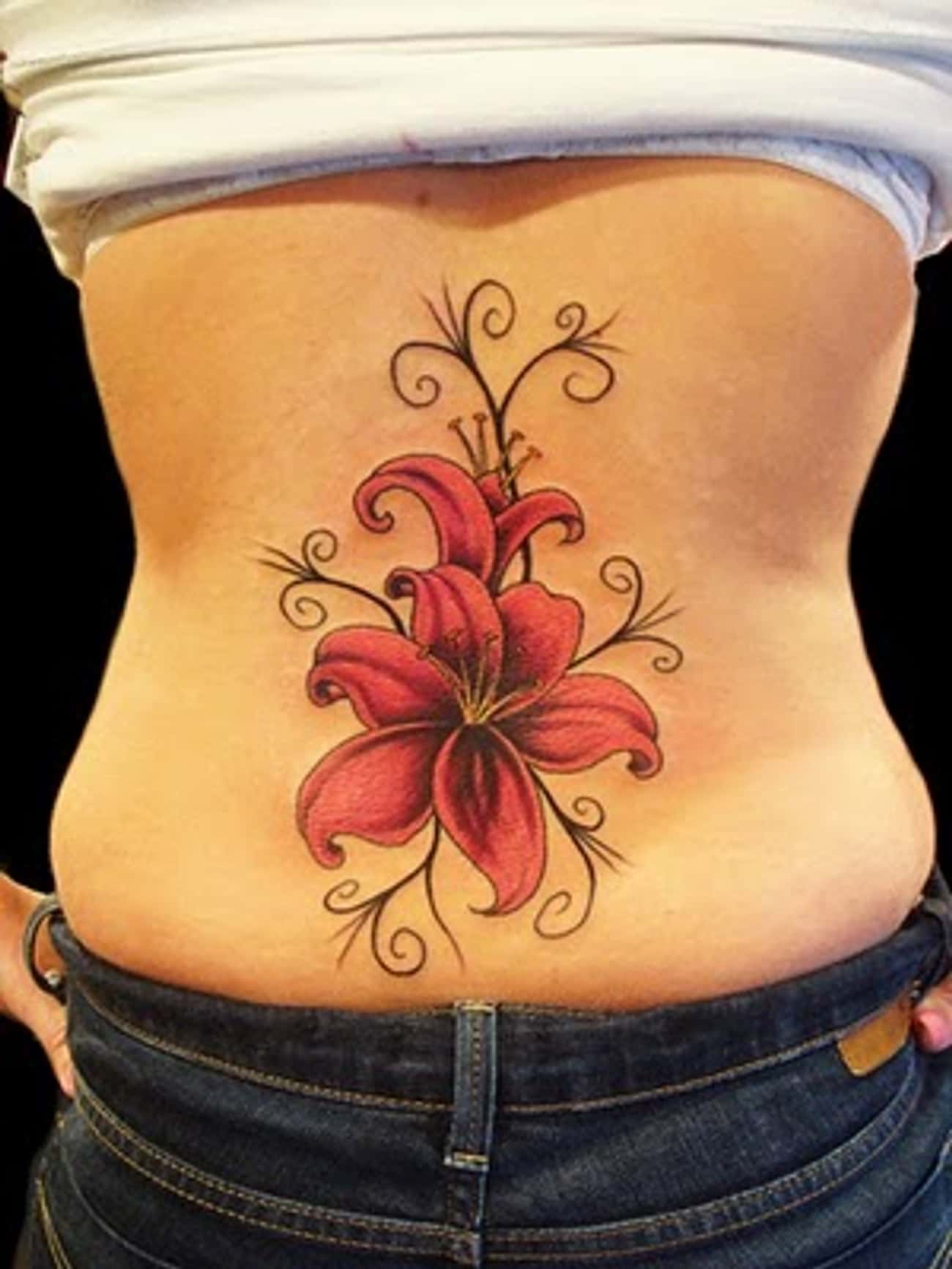 Flower Lower Back Tattoos