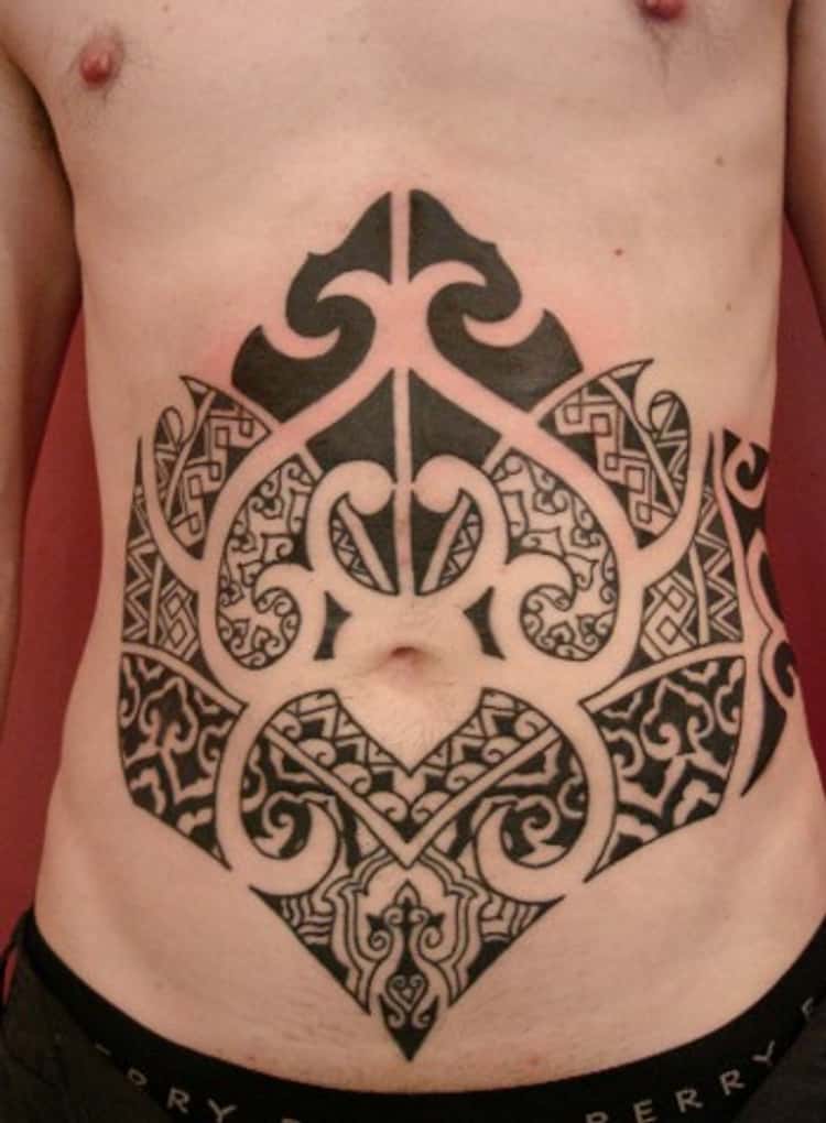 tribal belly tattoos