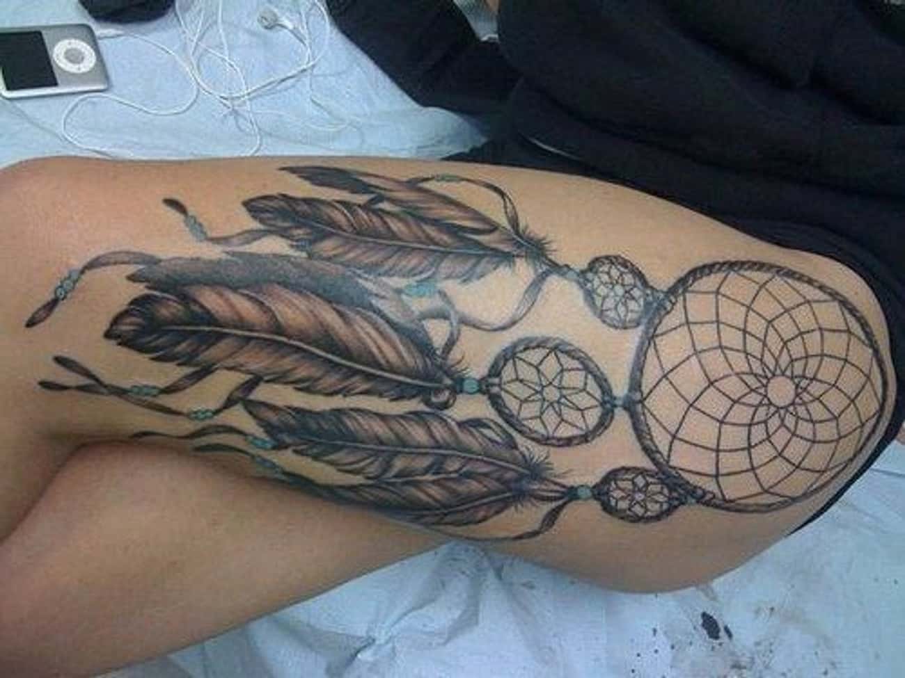Large Design Thigh Tattoos
