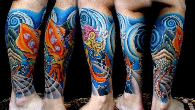 Calf Tattoos : Picture List Of Calf Tattoo Designs