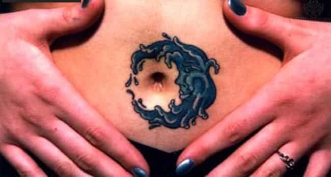 belly button tattoos moon tattoo