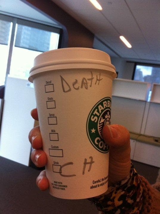 For A Hangover on Random Best Starbucks Cup Spelling FAILs