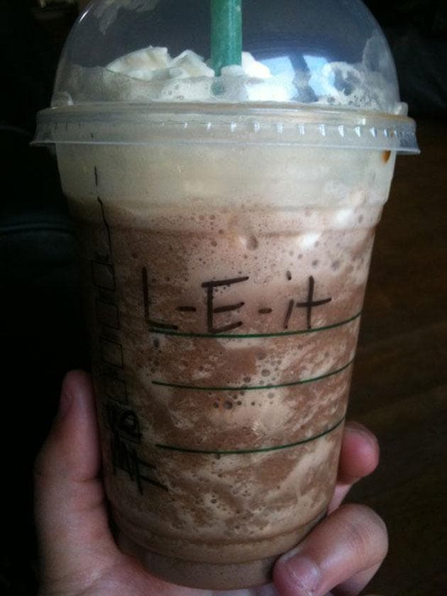 E.T. Phone Starbucks on Random Best Starbucks Cup Spelling FAILs